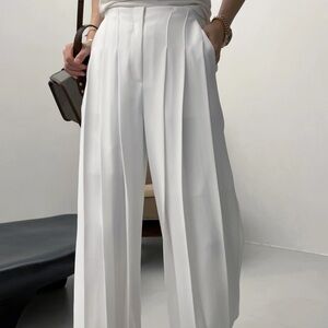 The Frankie Shop Dilllon women’s wide leg white dress pant XS new with tags